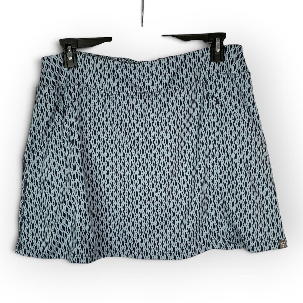 Title Nine Diamalete Athletic Skort Navy Diamond Print Built In Shorts Size XL